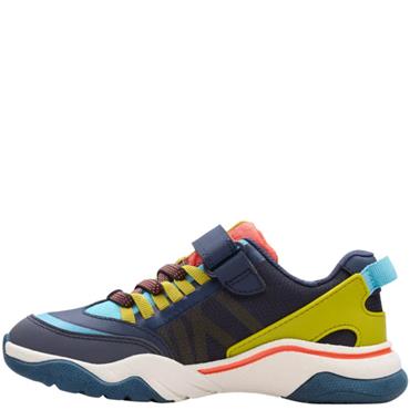 CLARKS KIDS STRAP TRAINER - NAVY MULTI